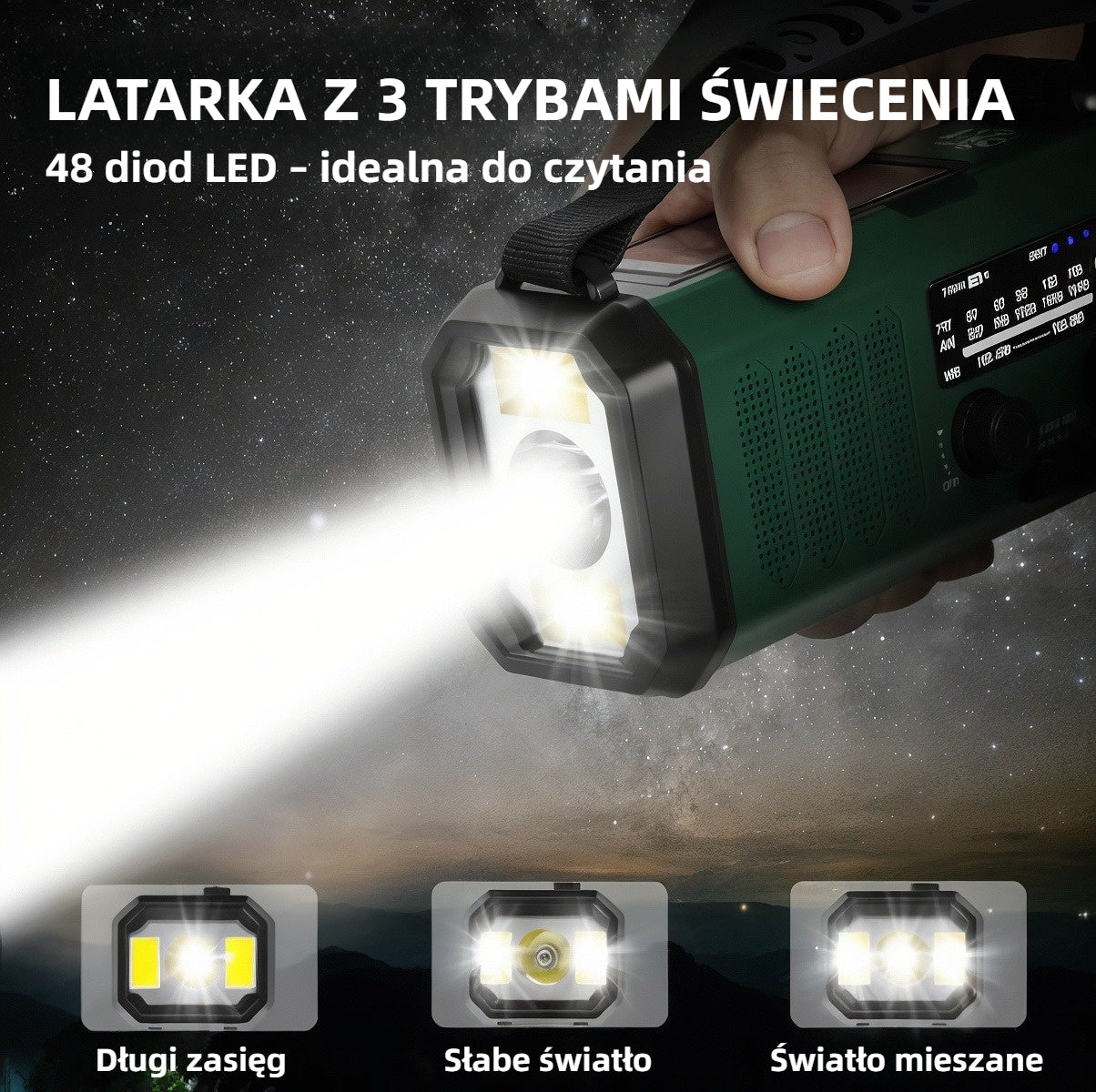 PowerSurvive™ 10000 – Radio Awaryjne z Latarką LED i Powerbankiem