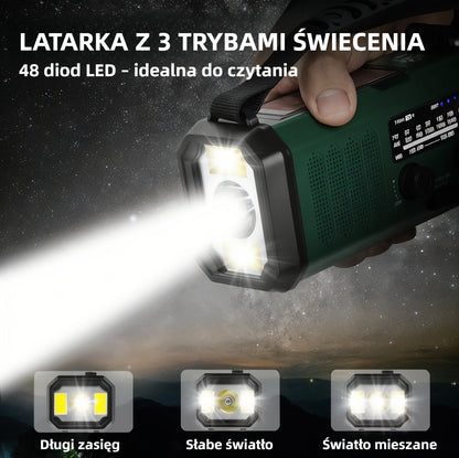 PowerSurvive™ 10000 – Radio Awaryjne z Latarką LED i Powerbankiem